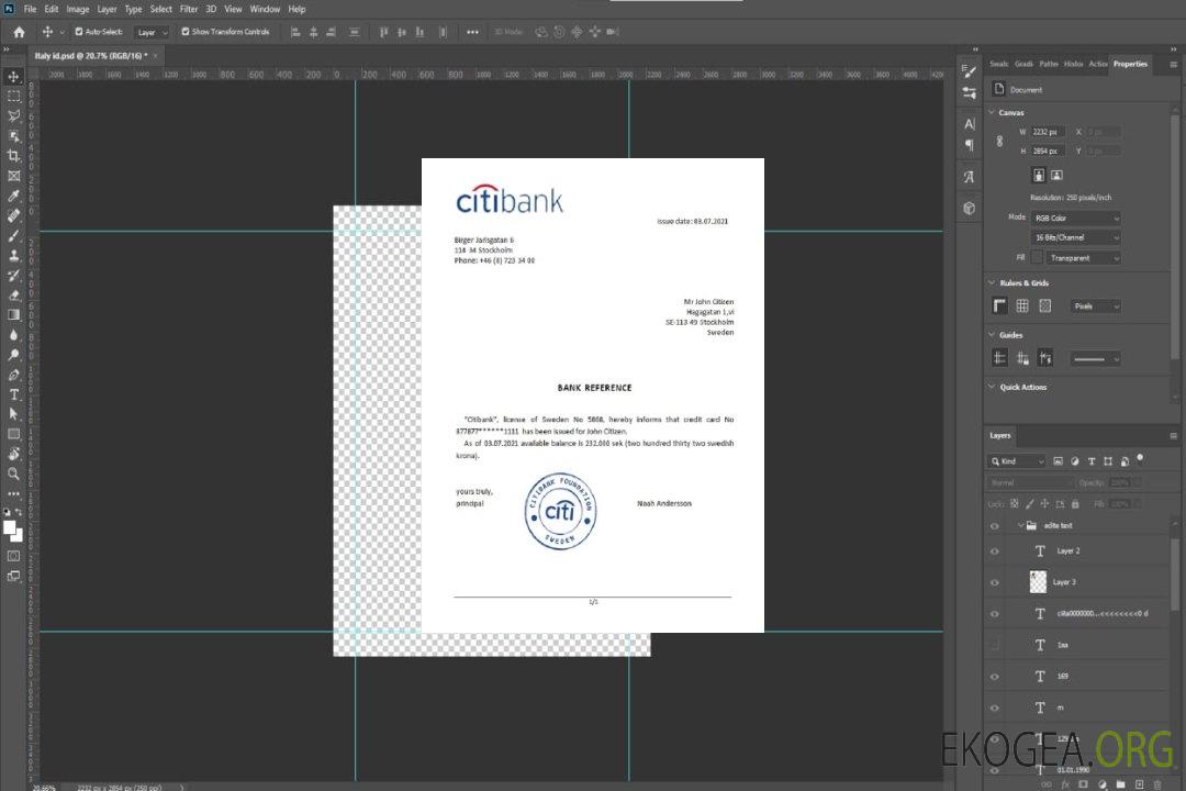 Suède , Citibank , reference template